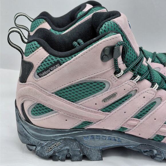Merrell Outdoor Voices Collab Women Moab 2 Mid Waterproof Hiking Boot 10.5 Pink - Picture 2 of 12